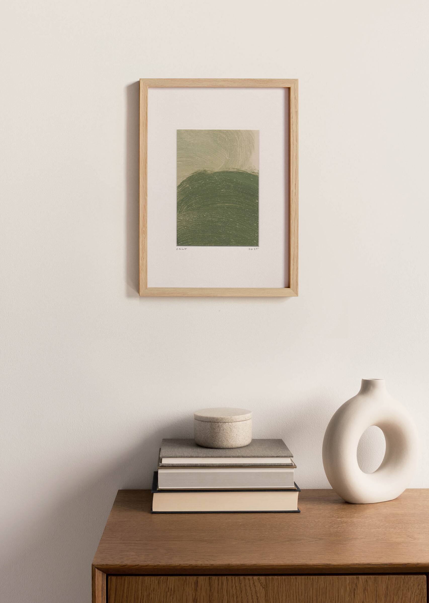 Abstract painting on paper B286 signed Eawy