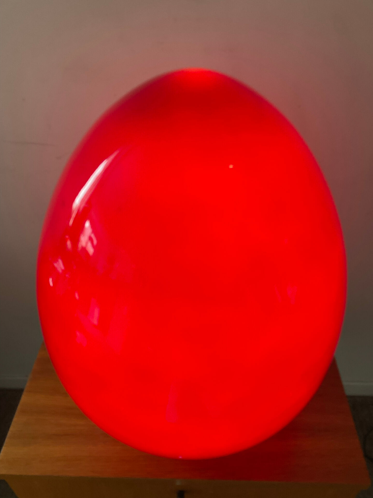 Flos red glass egg floor lamp 90s design