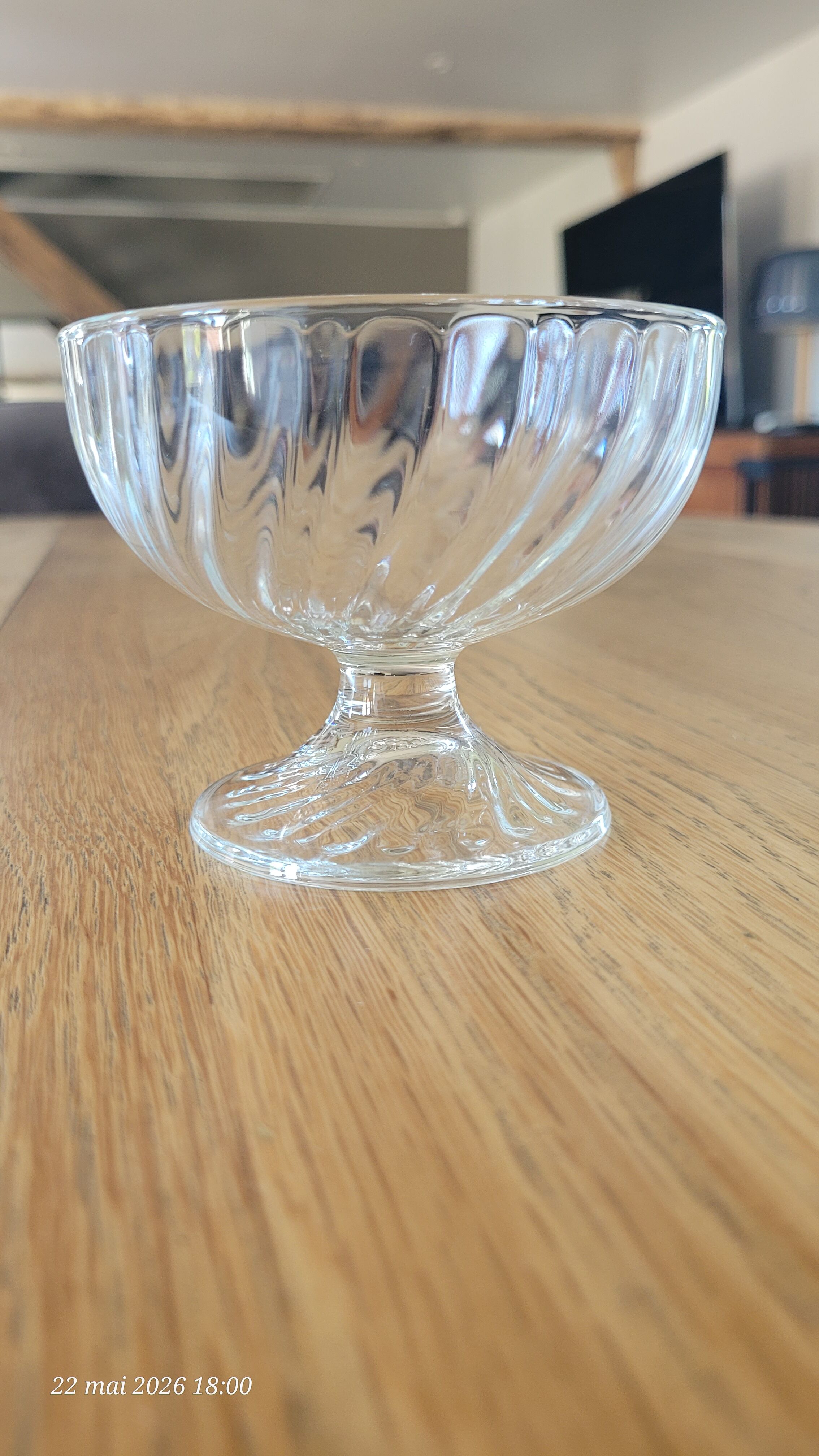 6 coupes à glace en verre transparent Luminarc