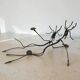 Set of tribal brutalist metal candle holders women