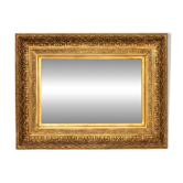 Classic style rectangular gold mirror