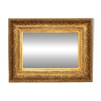 Miroir rectangulaire doré de style classique
