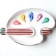 Empty pocket ceramic paint palette, 50s