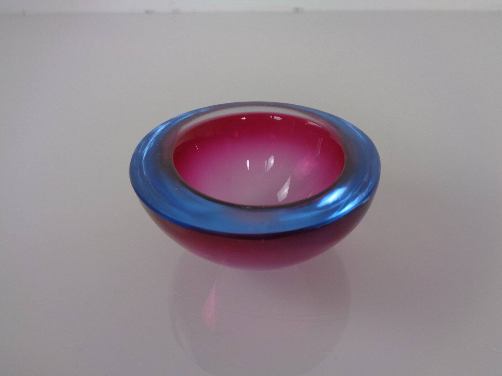 Sommerso Murano Glass Ashtray, Italy, 1960s