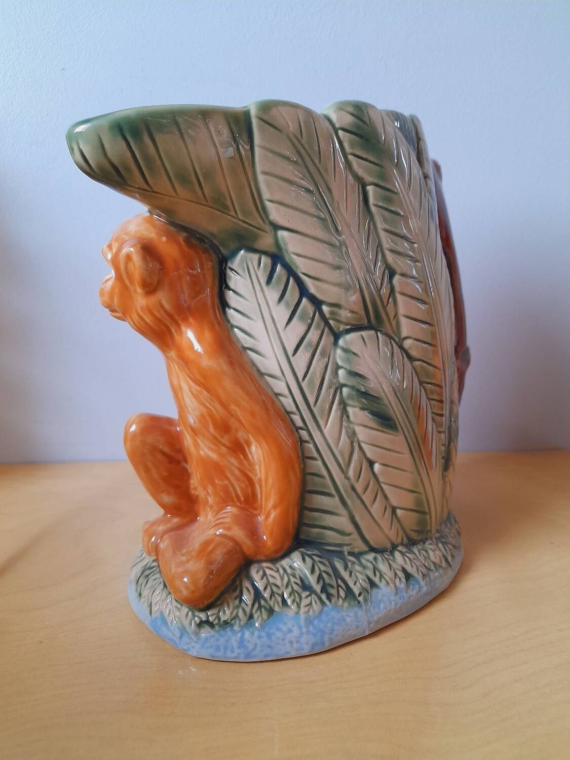1980 barbotine monkey jug