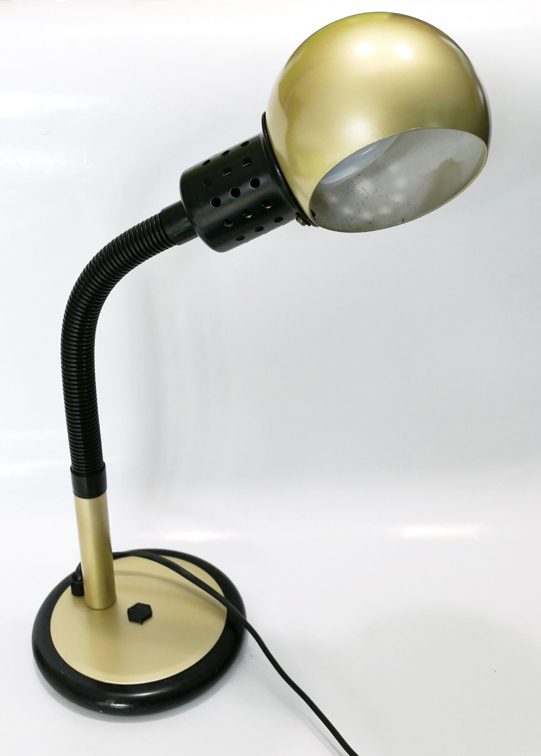 Tablle lamp or desk aluminor 1970's rare golden color