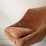 Velvet tulip chair, 1970