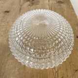 Vintage Glass Wall or Ceiling Light, 1970s