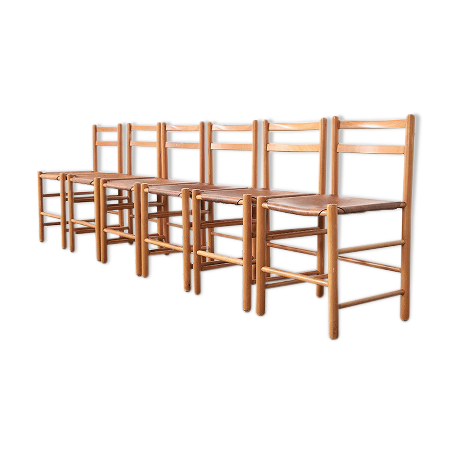 Ate van Apeldoorn Set of 6 Dining Chairs for Houtwerk Hattem 1960s