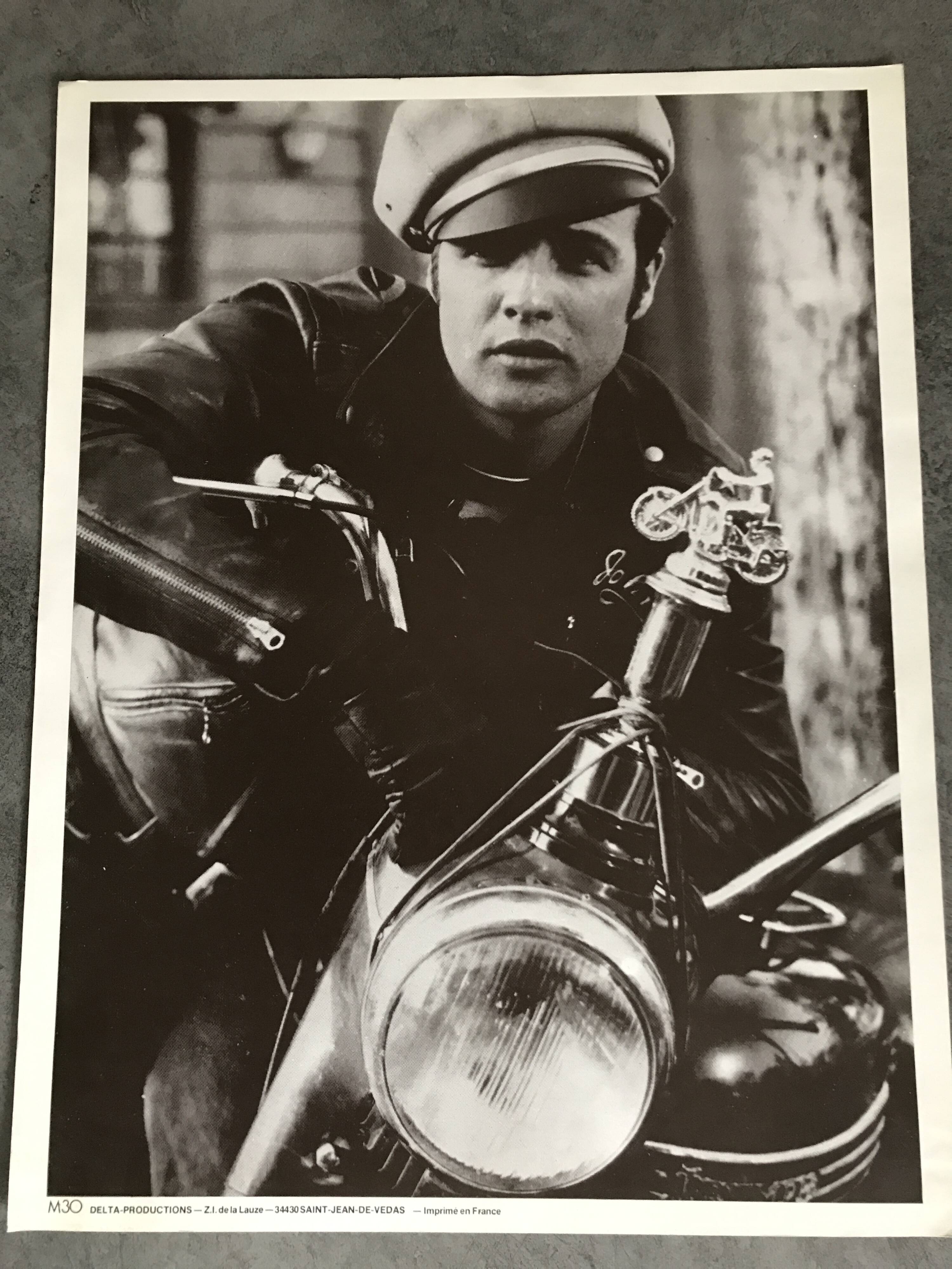 Vintage Marlon Brando in "The Wild One" POSTER, Delta Production M30
