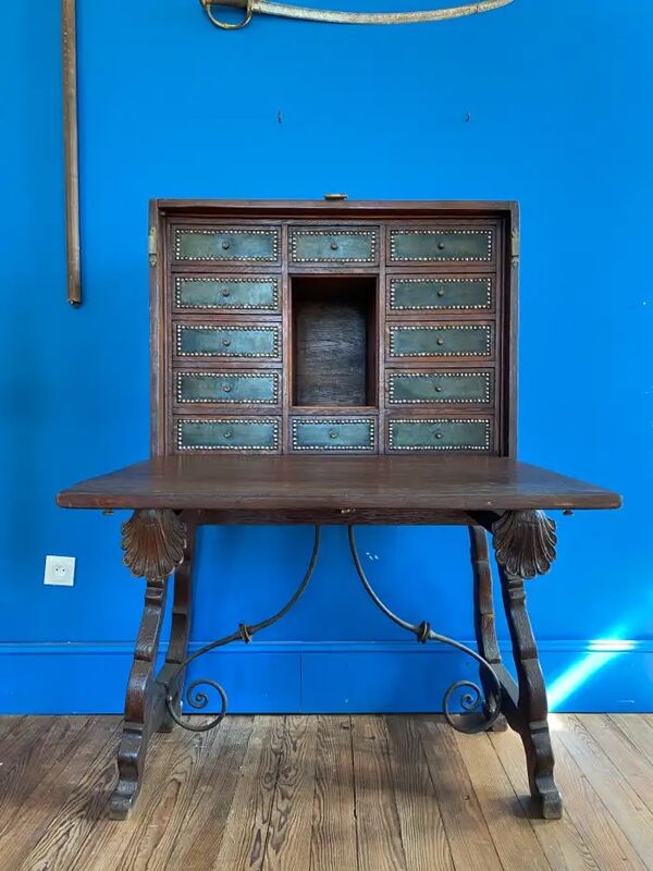Cabinet de voyage Espagne et Angleterre - Début XXème - Arts and Craft