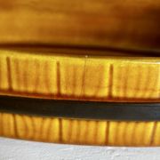 Vintage Portuguese faience butter dish with wood effect, Secla.