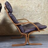 2x 60s 70s Easy Chair Leather Armchairs Westnofa Norway Mid Century