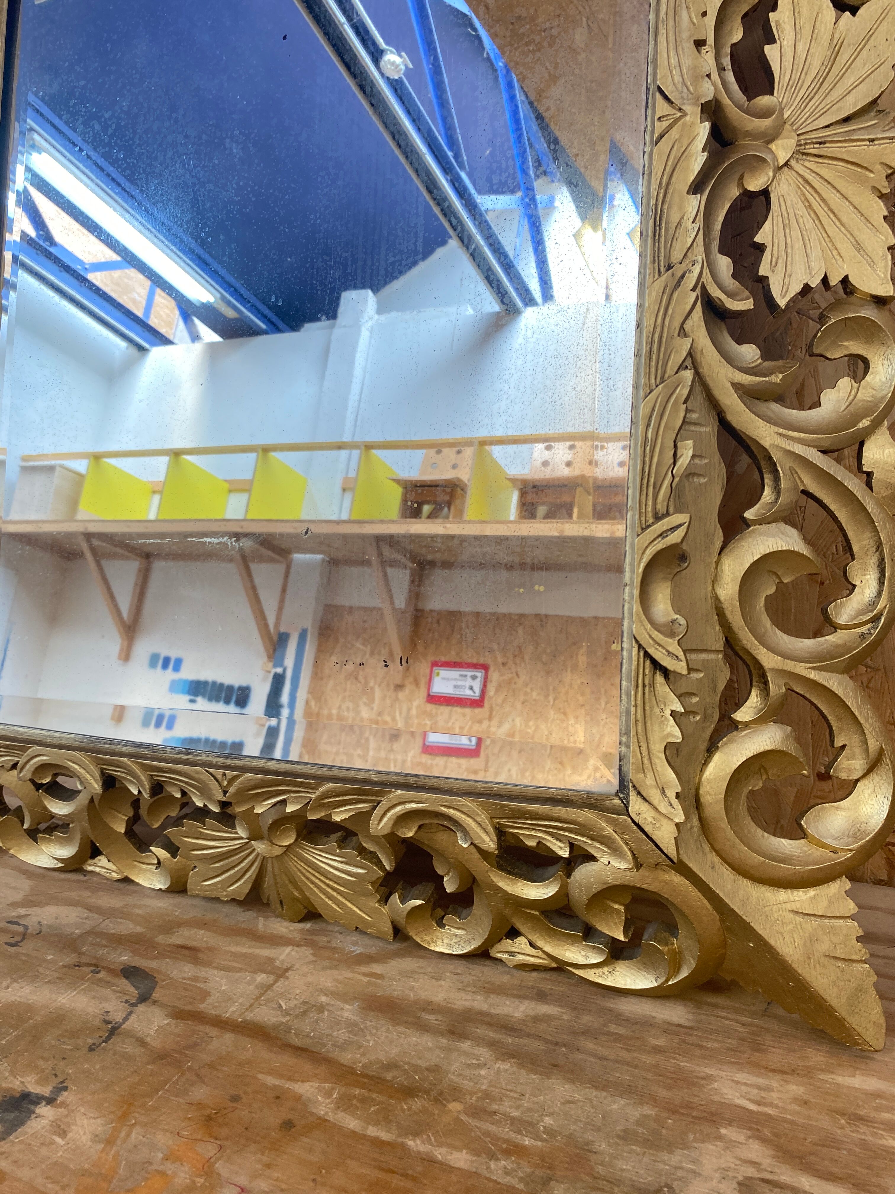 Miroir En Bois Doré, XIXème Siècle, 80cm x 100cm