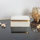 Marble and brass jewellery box