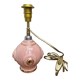 Pied de lampe céramique rose années 50