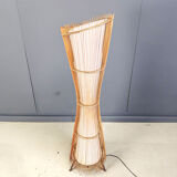 Vintage Italian bamboo floor lamp, 1960s