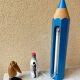 Stone pencil lamp Sala for Vilac Vintage minimalist 80s
