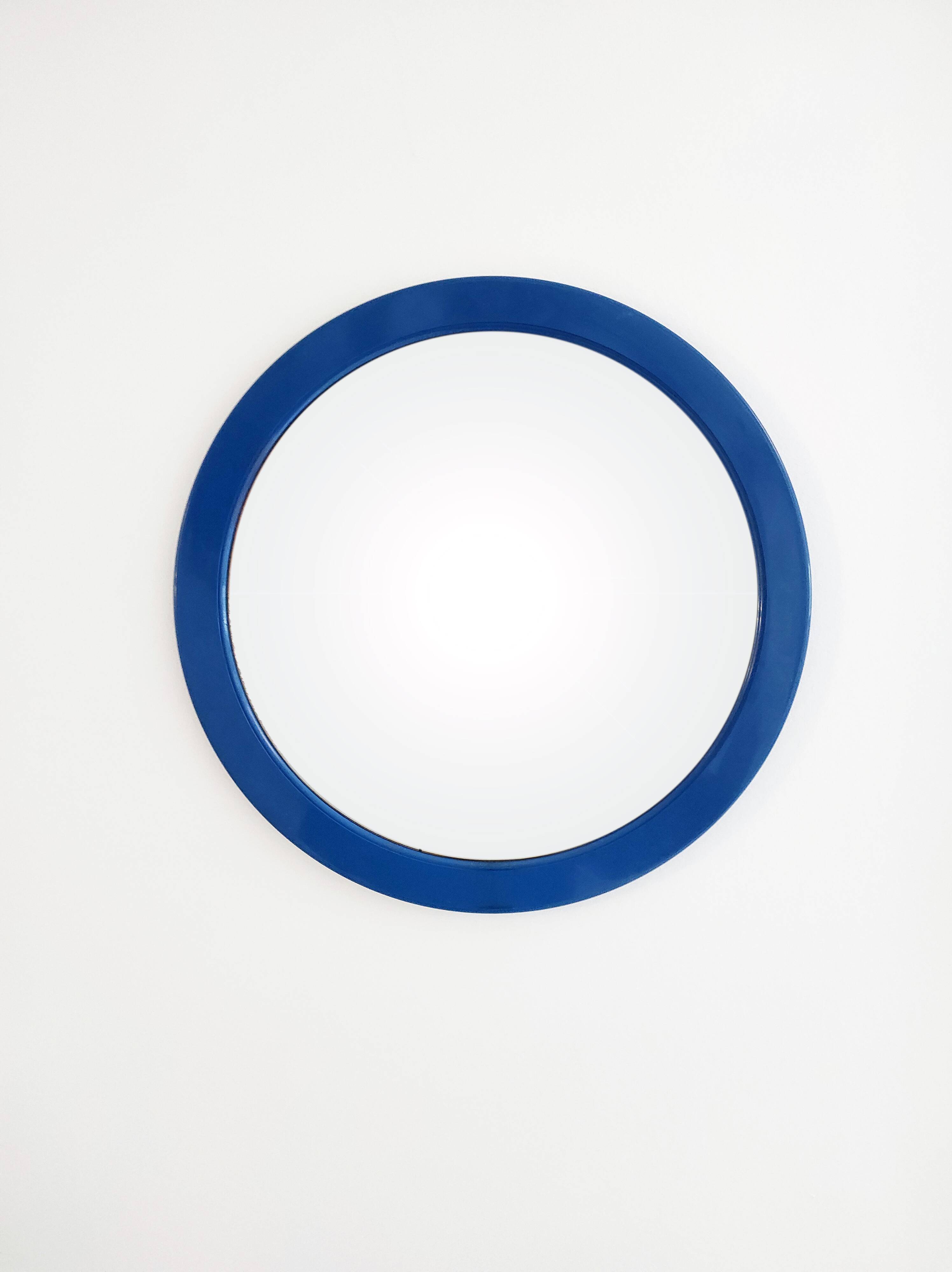Miroir rond bleu, 1970