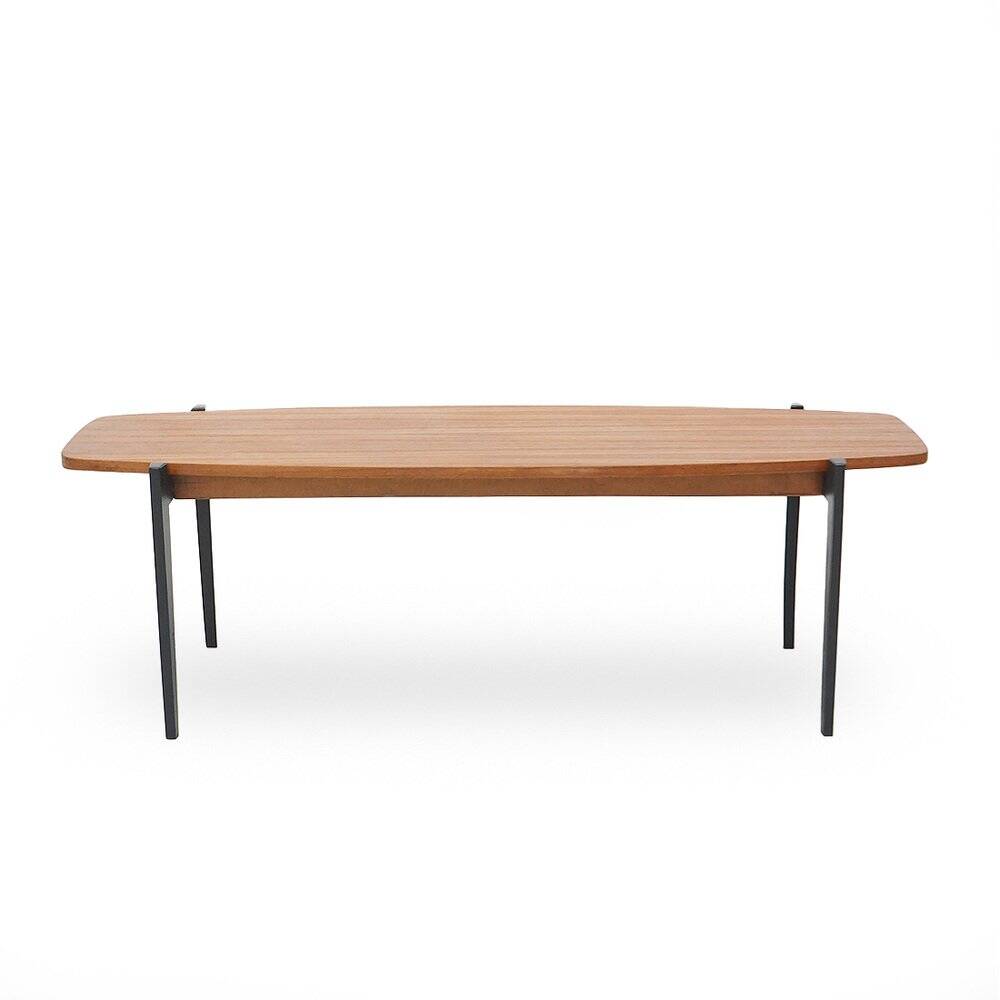 Rectangular coffee table with a teak top, 1960s.