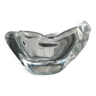 Solid ashtray Crystal paperweight signed Schneider France 1,950kg