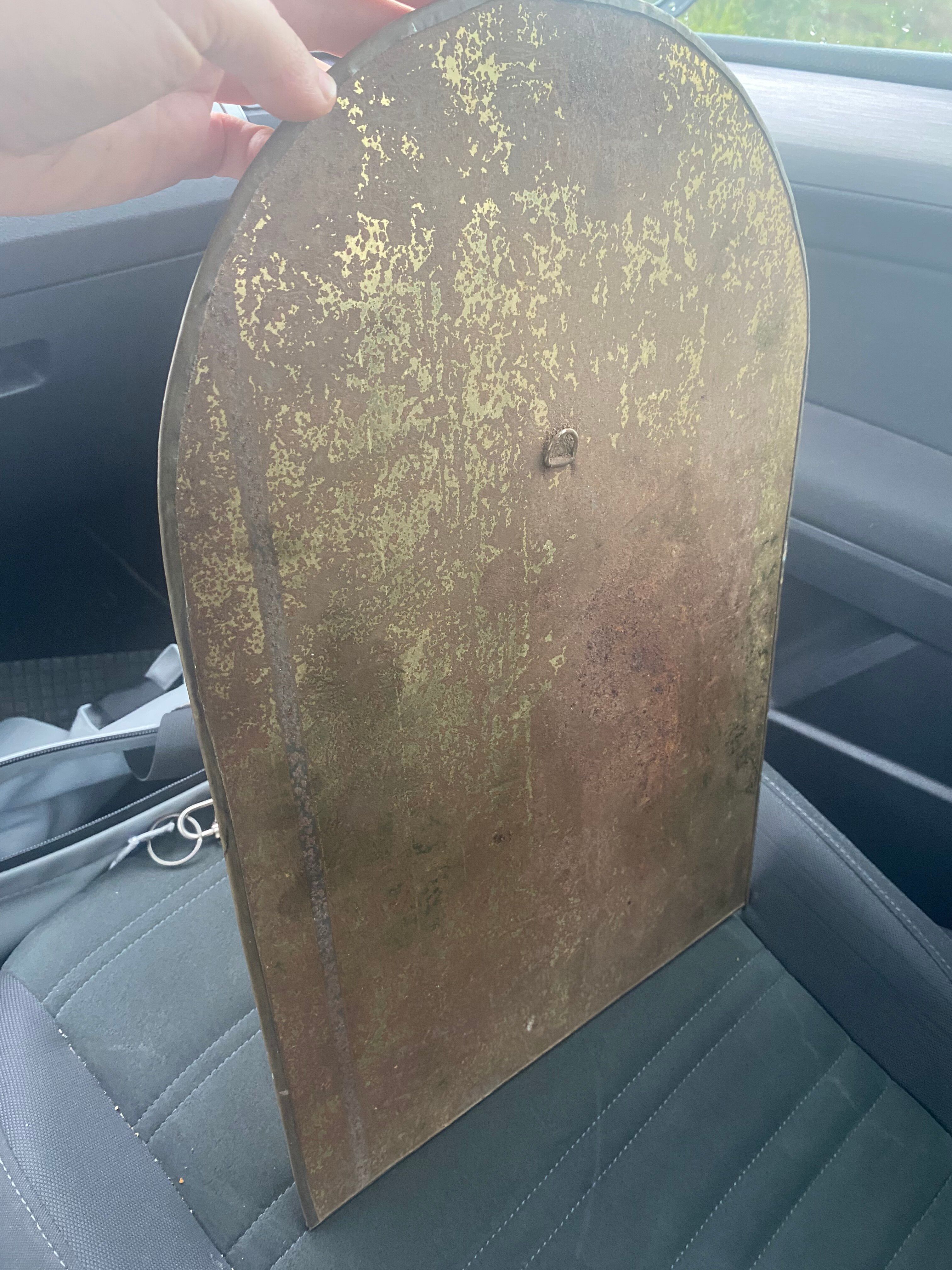 Brass mirror