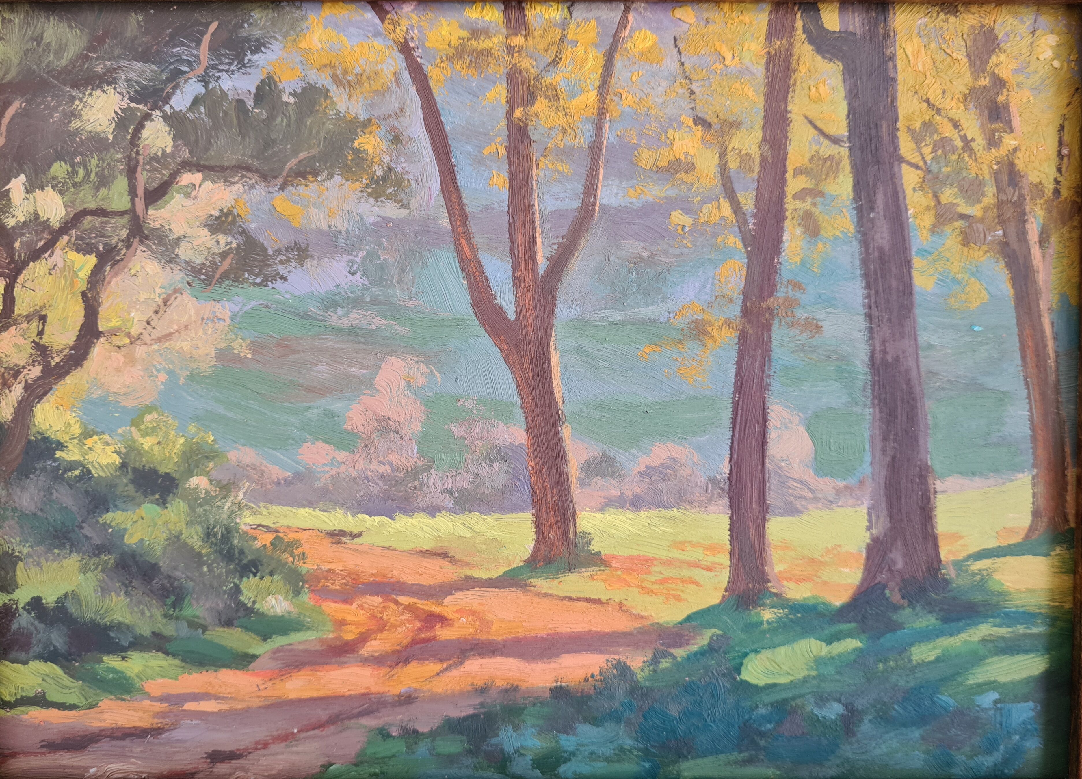 The clearing - orientalist oil by Sarraillon