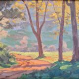 The clearing - orientalist oil by Sarraillon