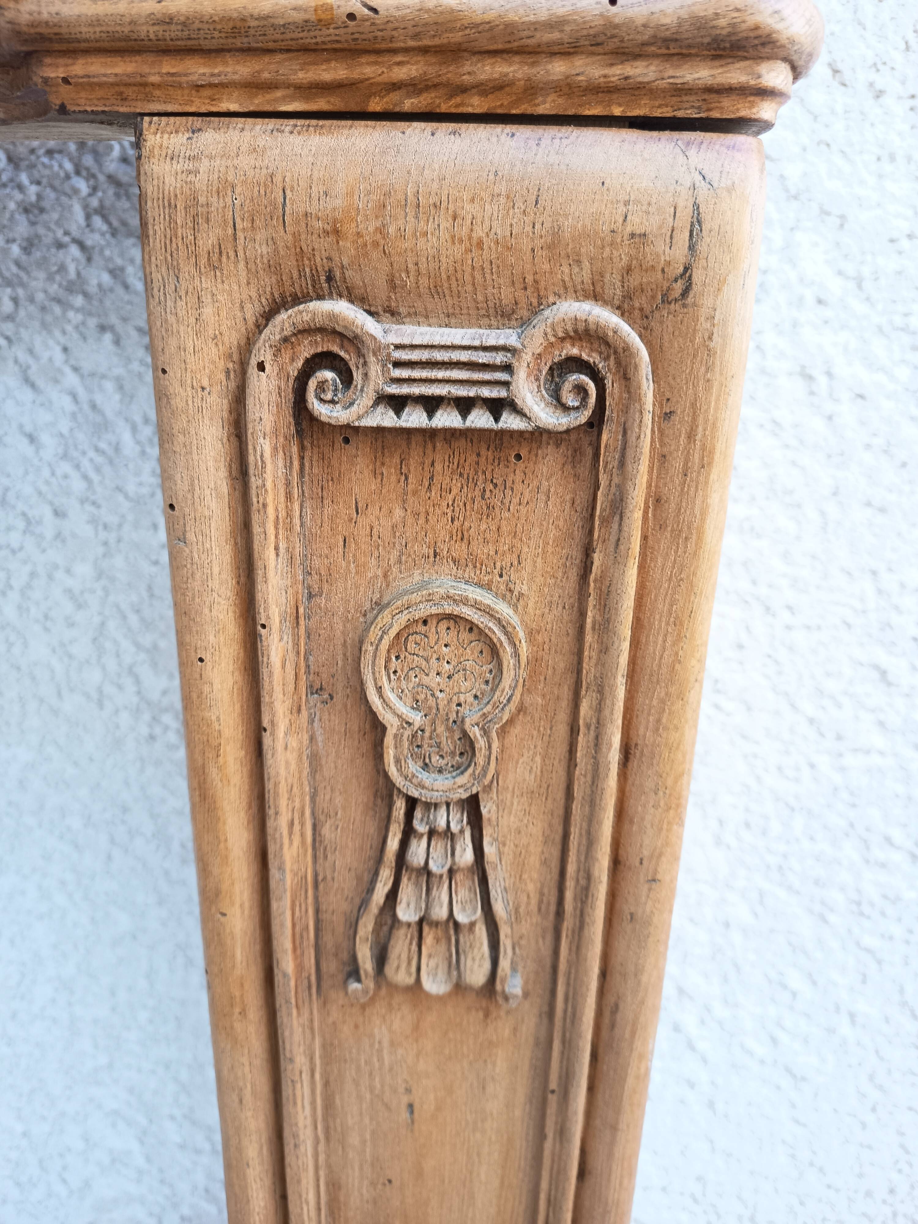 Oak mantelpiece