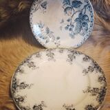Ensemble dépareillé vintage fleuris bleus