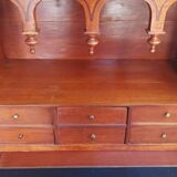 Empire walnut burl secretary