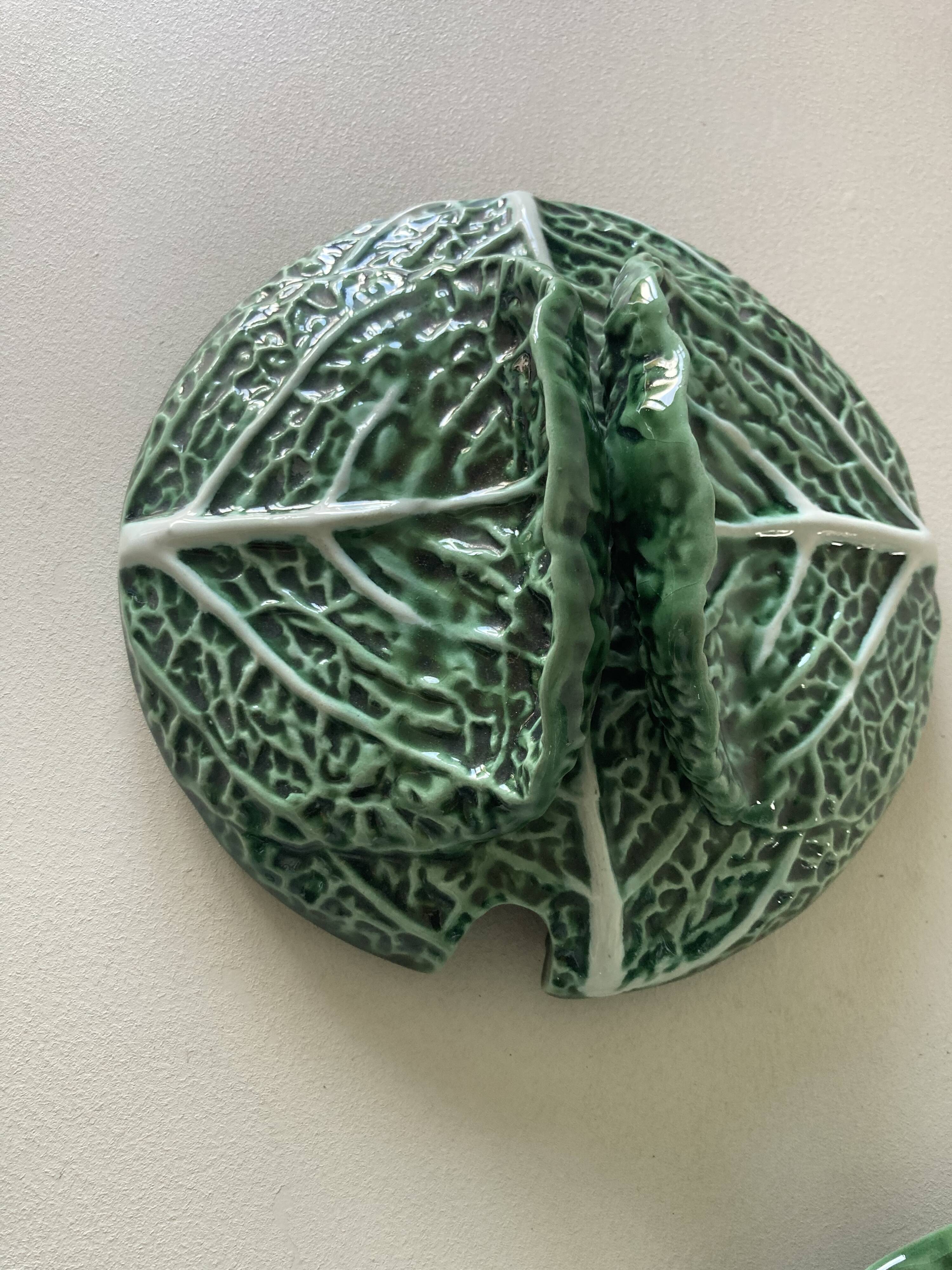 Cabbage tureen in slip 4 pieces