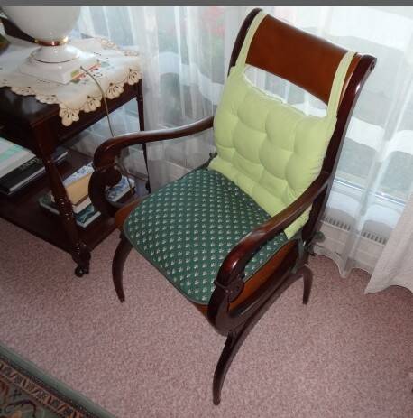 Set of 2 Empire style armchairs.
