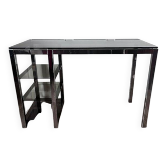 Chrome and glass desk