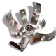 Ceiling light with 8 petals of metal - 70s