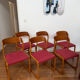 Série de 6 chaises traîneau Baumann vintage