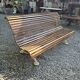 Garden bench with cast iron legs and oak slats
