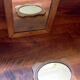 Old rectangular wooden mirror 35,5x29,5cm