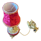 Lamp early twentieth ceramic and gilded bronze lace