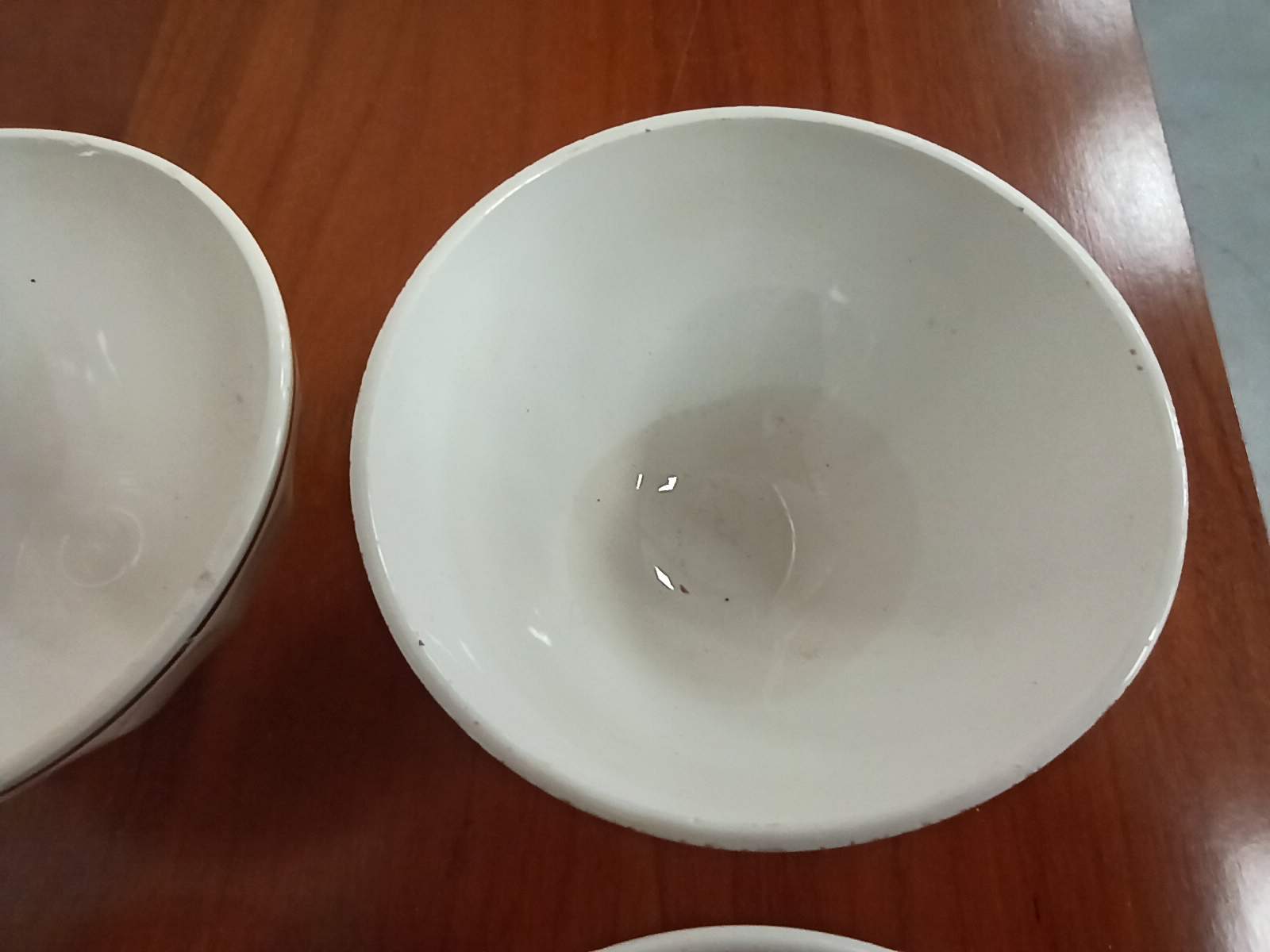 Set 6 bowls cow creamer semi porcelain old