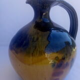 Meyssac carafe ceramic ochre and khaki