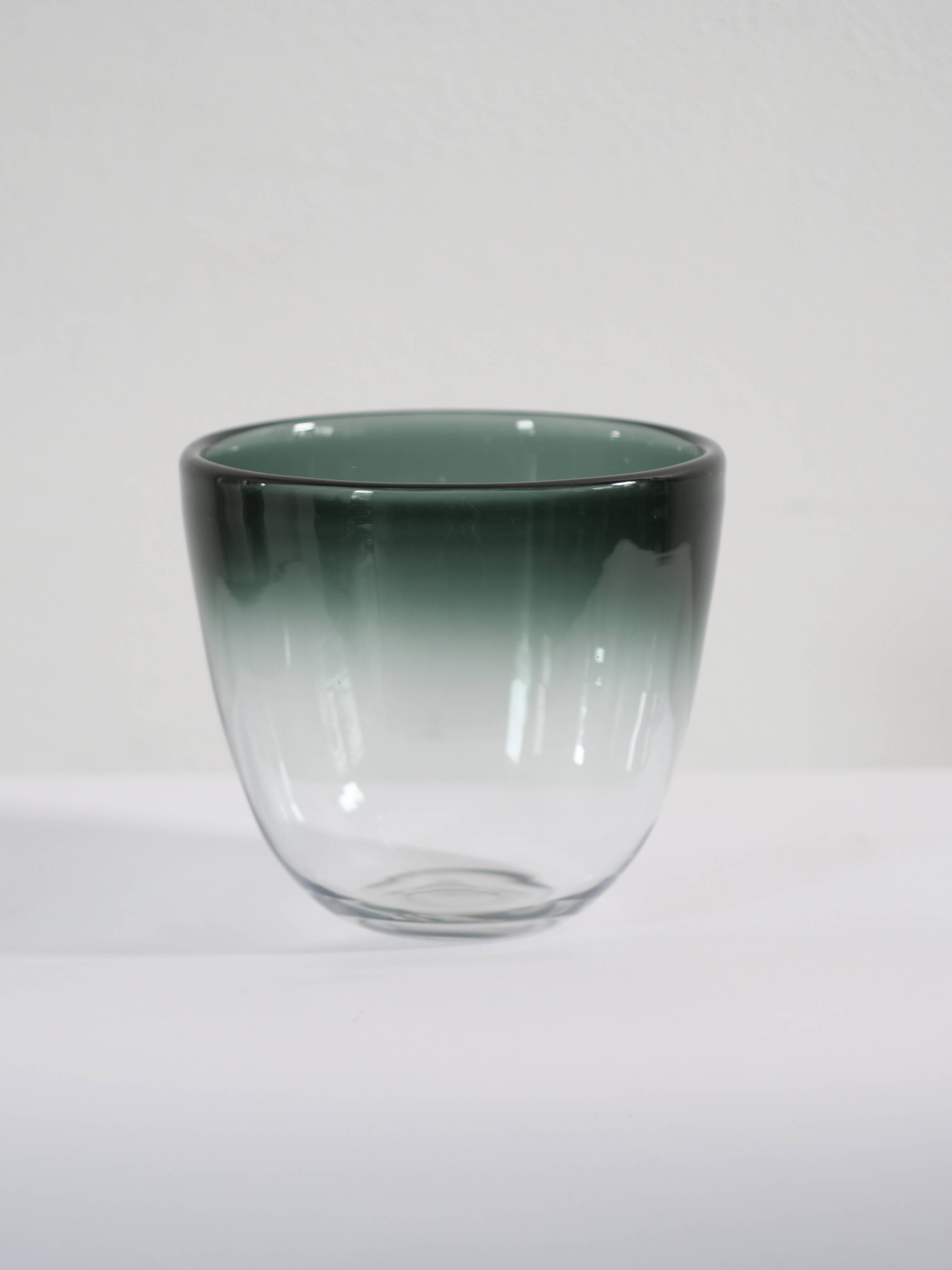 Scandinavian glass vase by Jo Johansfors signed Bengt Orup circa 1960