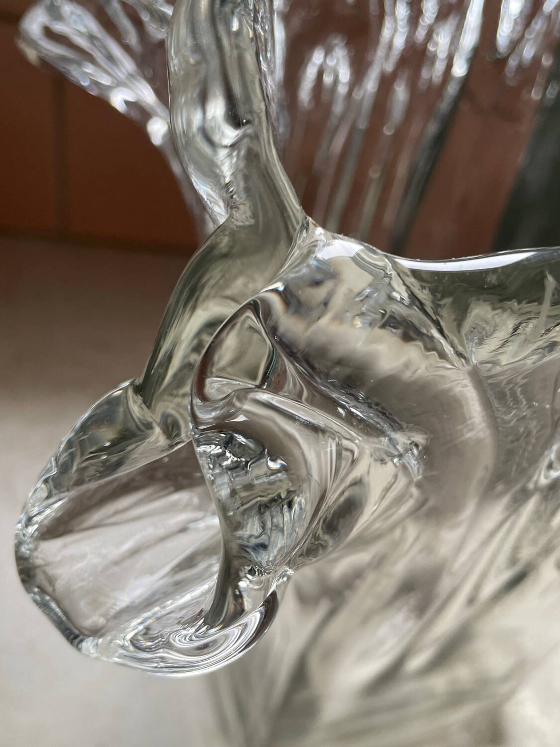 Molded glass vase