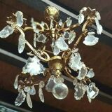 Lustre en bronze à pampilles