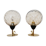 Lovely set of 2 swedish Mid Century Modern brass table lamps