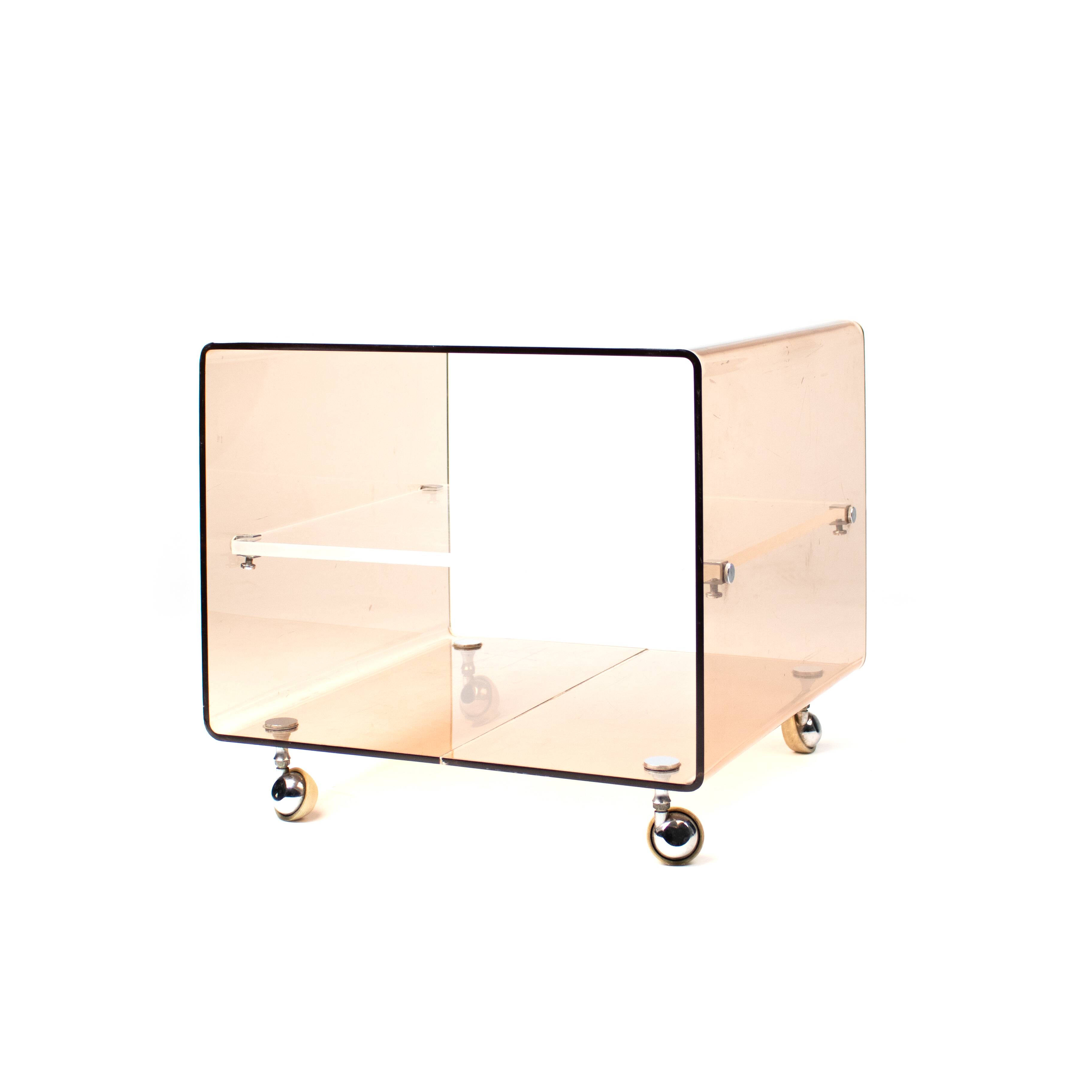Michel Dumas style smoked plexiglass furniture