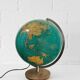 Vintage illuminated terrestrial globe – 1970s design decorative item