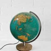 Globe terrestre vintage lumineux, années 70