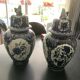 Pair potiches delfts by boch