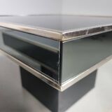 3-piece set of mirrored cocktail tables cidue, 1970